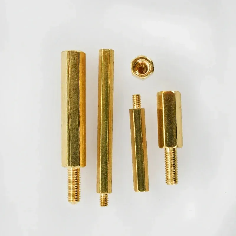 100PCS M2 M2.5 M3 M4  Male-Female Hex Brass Motherboard Standoff Hexagonal PCB Support Rack Stud Mount Column Spacing Screw Bolt