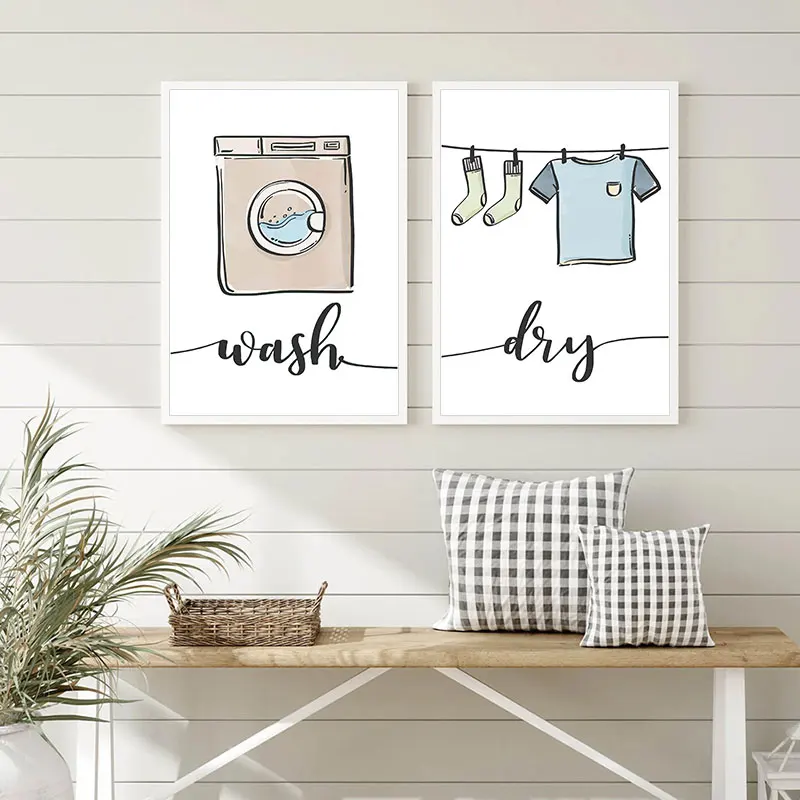 Modern Laundry Room Canvas Wall Art 3
