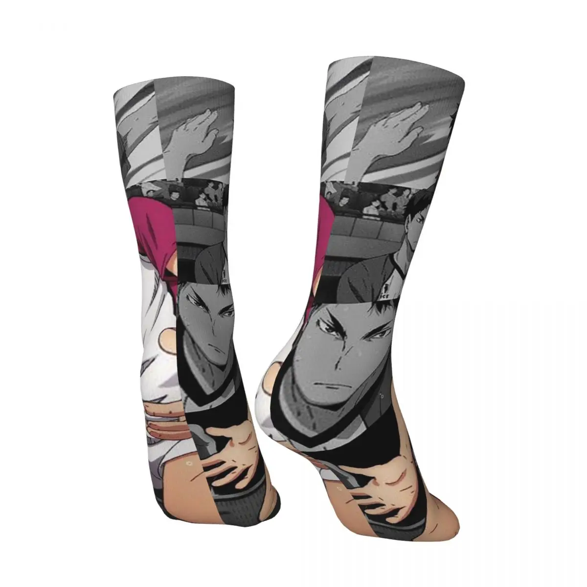 All Seasons Haikyuu Manga Ushijima Wakatoshi Socks Harajuku Crew Socks Fashion Stockings for Men Women Valentine's Day Gifts