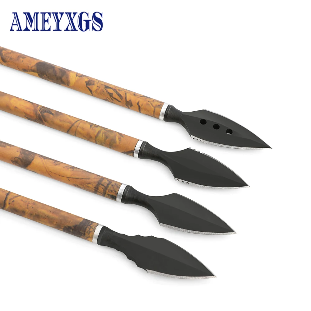 6pcs Archery Retro Arrowhead Hunting Target Arrow Head High Carbon Steel for Bow And Crossbow Outdoor Shooting Accessories