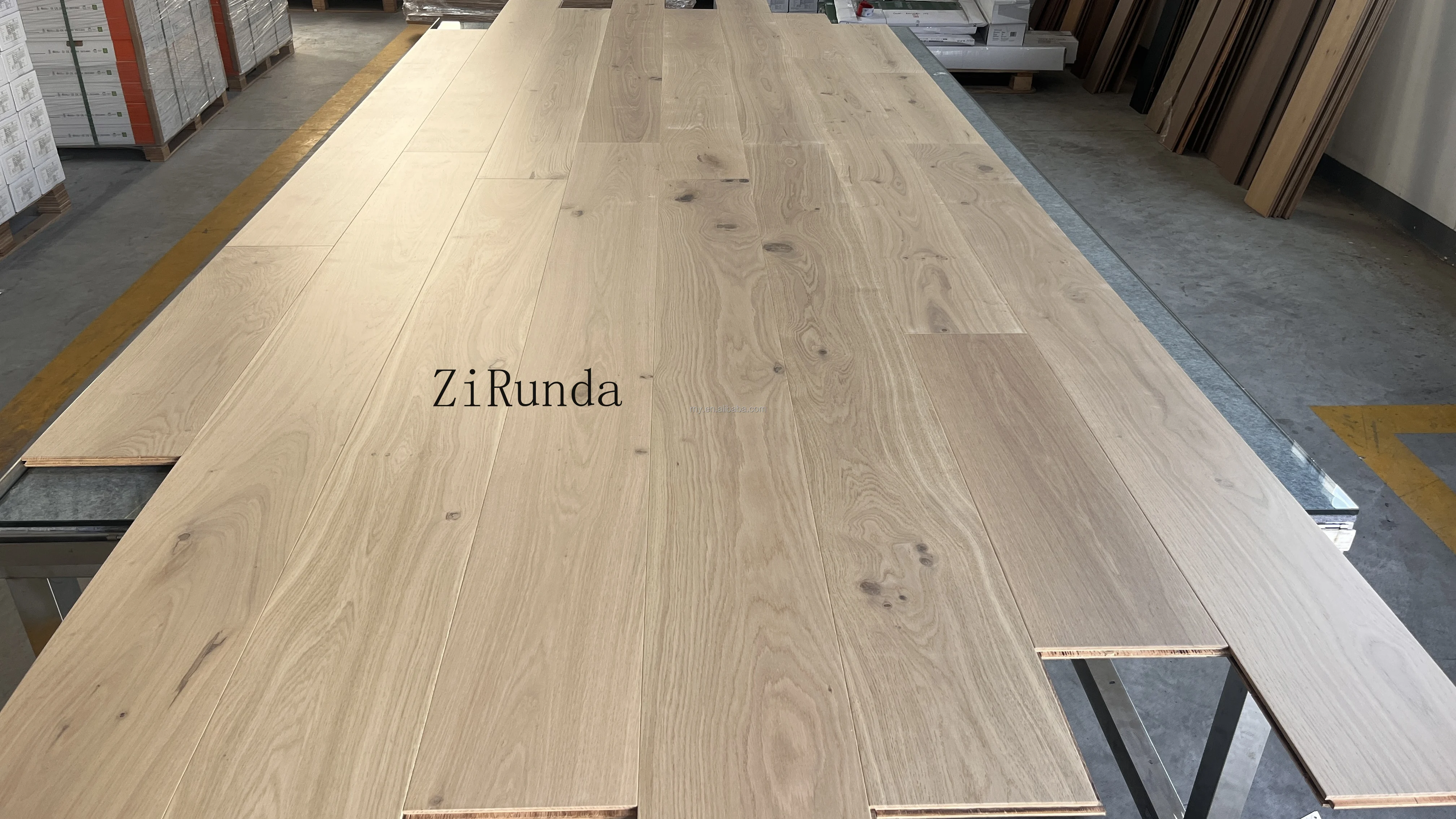 نسخة مخصصة أرضيات خشبية من خشب البلوط الأبيض عالية الجودة مناسبة للمناطق المرورية العالية 220 /240/260 مم ألواح خشبية متينة #5