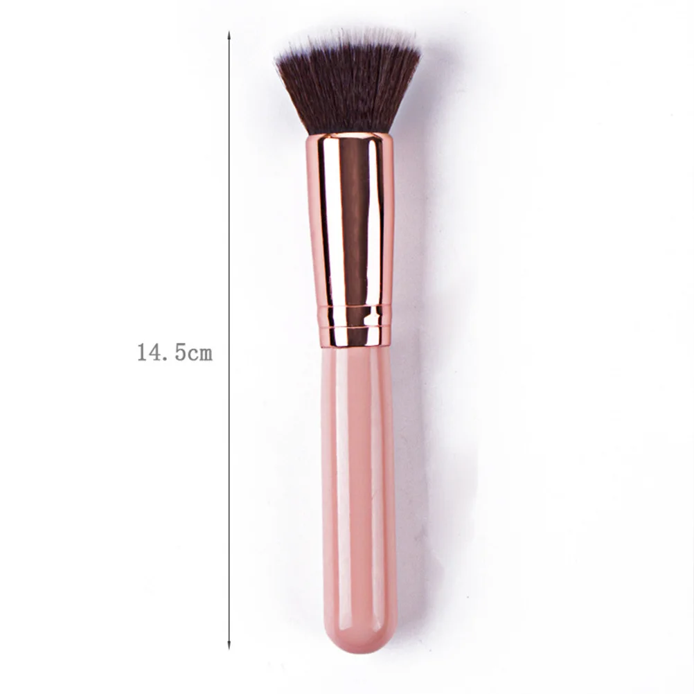 2Pcs Brush Set Wooden Handle Lightweight Professional Makeup Brushes Loose Powder Foundation Brush Soft Dense Makeup