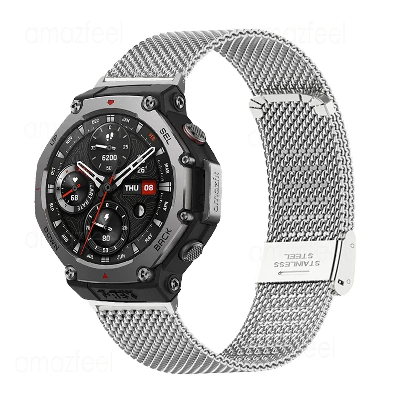 Watchband for Amazfit T REX 3 Smart Watch Strap Correas reloj for Amazfit T-Rex 3 Metal Bracelet for amazfit t rex 3 Wristband