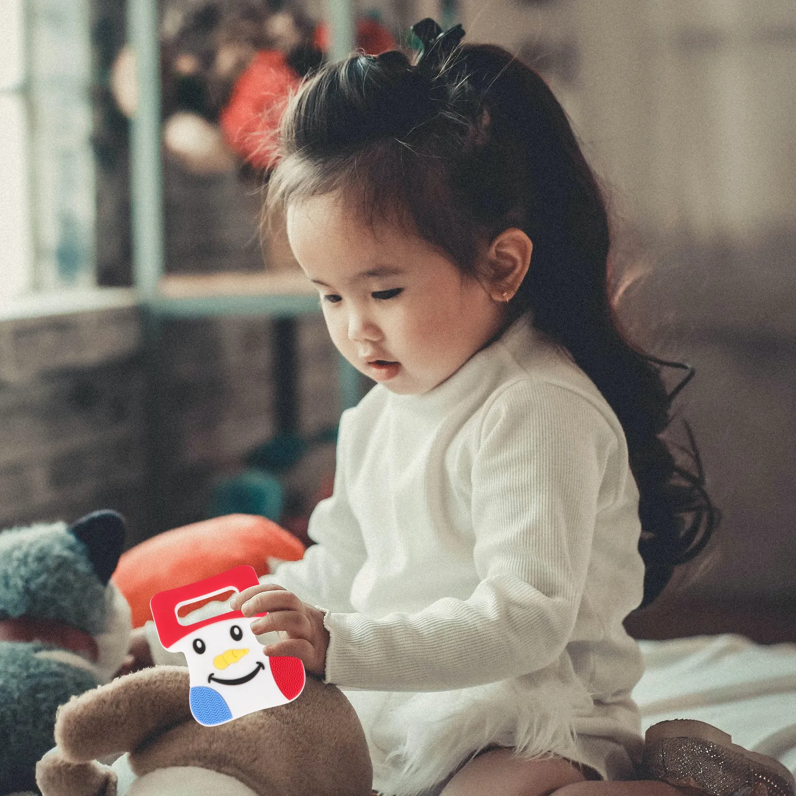 1Pcs Baby Teething Soothing Silicone Chewing Molar Tool for Infant Oral Care Baby Shower Gift Xmas Present Teething Toy