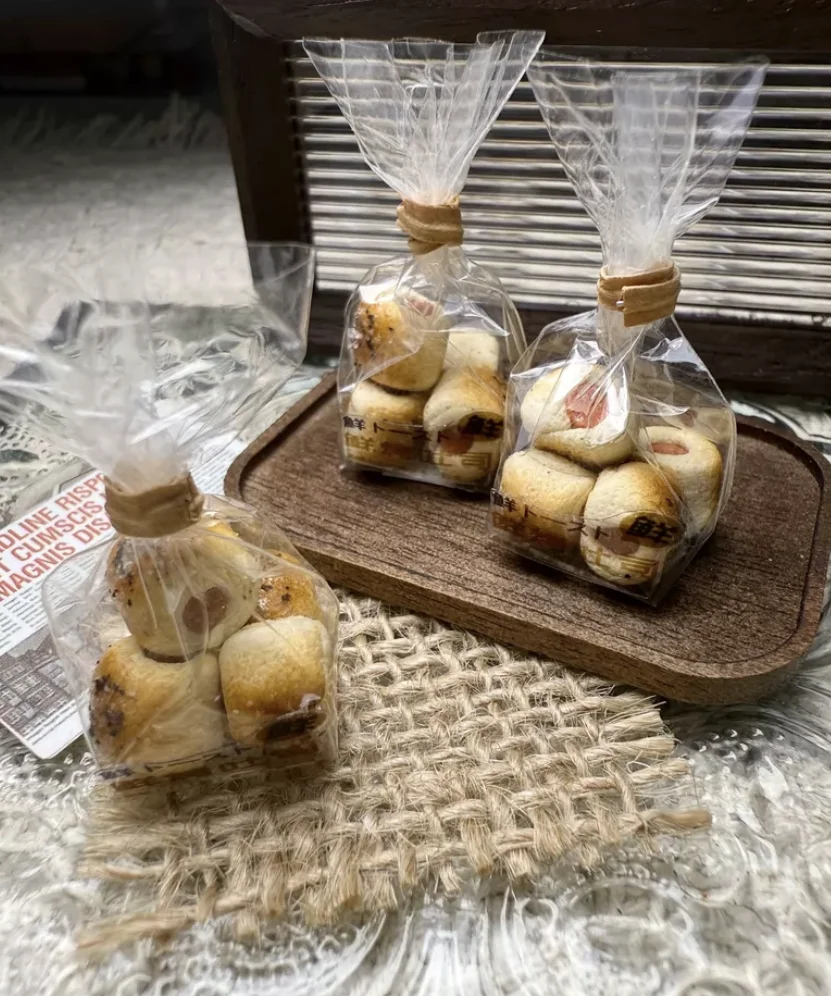 Hot Sale 1:6 Miniature Bakery Gift Set, Handmade Pizza Cookie Bread Matcha Box, Dollhouse Kitchen Pretend Play Dessert Decor