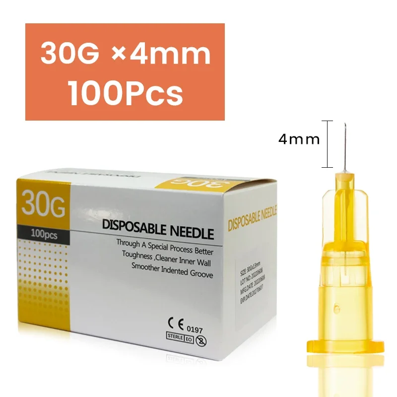 Small Sharp Needle Single Packaged Disposable Sterile for teeth irrirgation 32G 6mm 34g 4mm 1.5mm Painless Small Needle