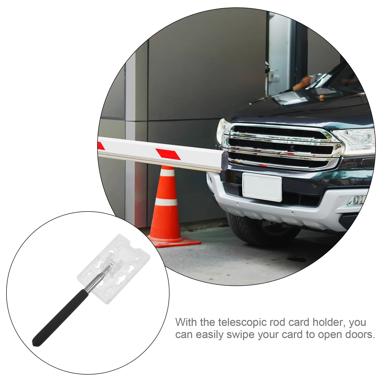 Haste telescópica cartões titular grabber ferramenta para estacionamento de carro pagamento sem contato extensível pedaços de veículos swiping vara retrátil