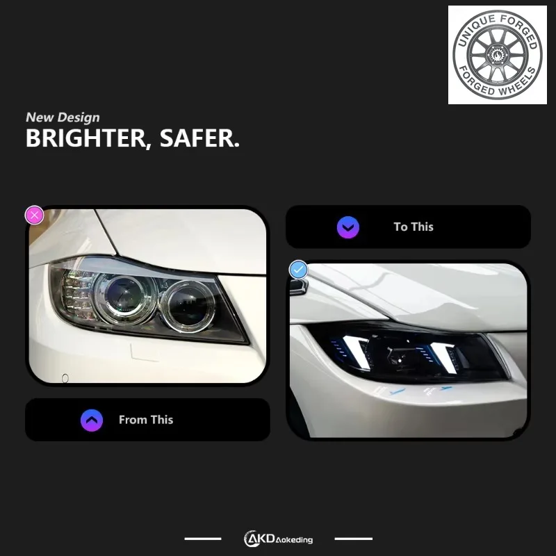 26 StyleCar Styling Head Lamp For BMW E90 2005-2012 320i 318i 323i 3 Series LED Headlight DRL Hid Bi Xenon Auto Accessories