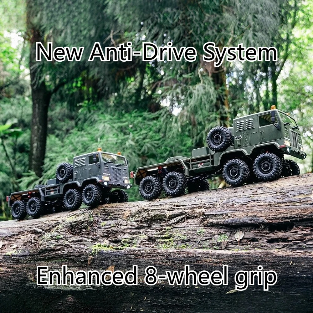 รถบรรทุกจำลองควบคุมระยะไกล CR18P 1/18 8WD ขับเคลื่อน 8 ล้อ 6 ช่องสัญญาณ พร้อมระบบบังคับเลี้ยว 8 ล้อ รถของเล่นบังคับวิทยุไฟฟ้า