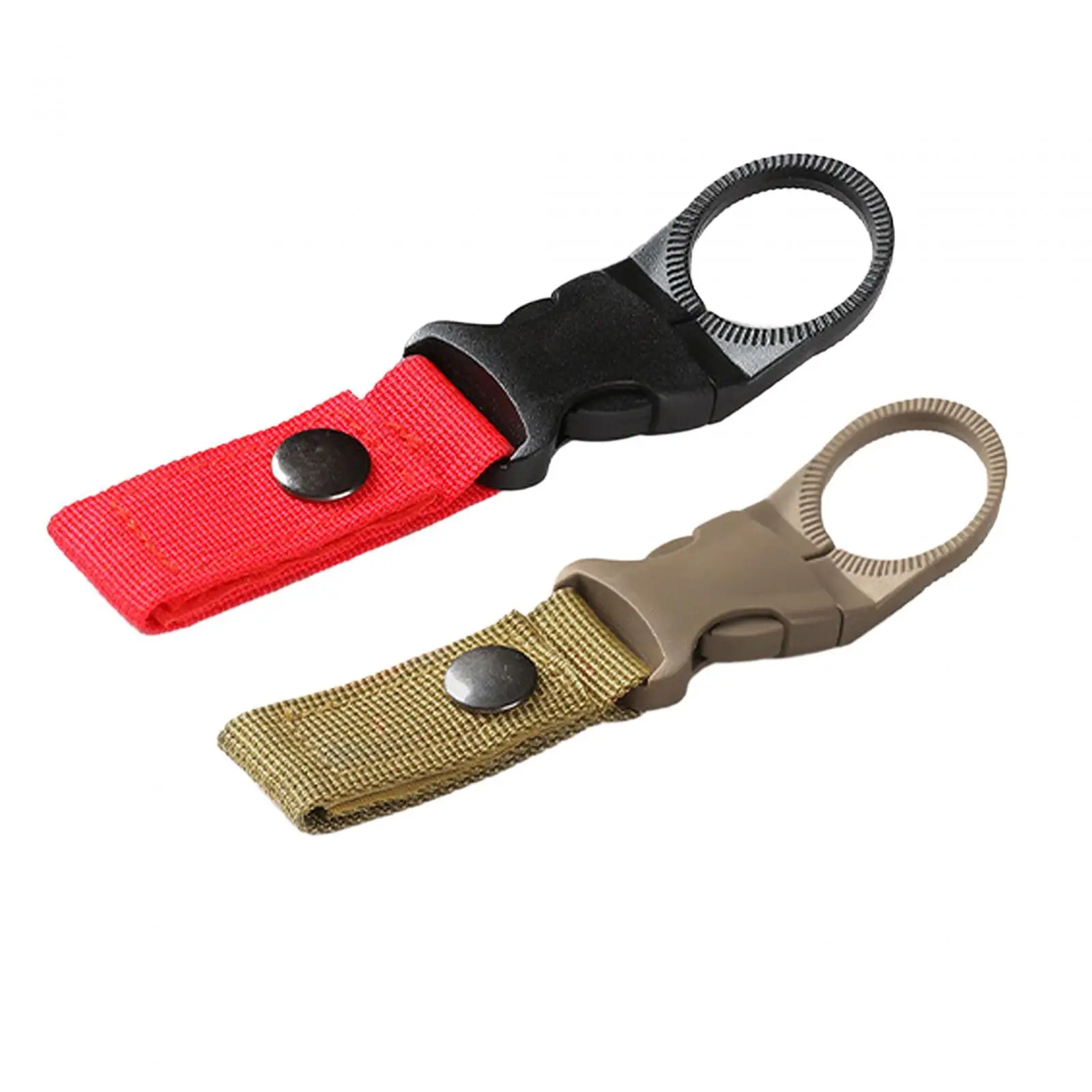 Nylon Outdoor Gear Clip, Carabiner Water Bottle Buckle Hook Holder, Keychain Belt Webbing Strap for Hiking, Camping, Climbing