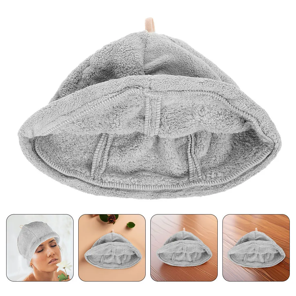 

2Pcs Absorbent Hair Turban Quick Dry Bath Hat Sauna Cap for Women Reusable Wrap Fast Drying Hair Towel