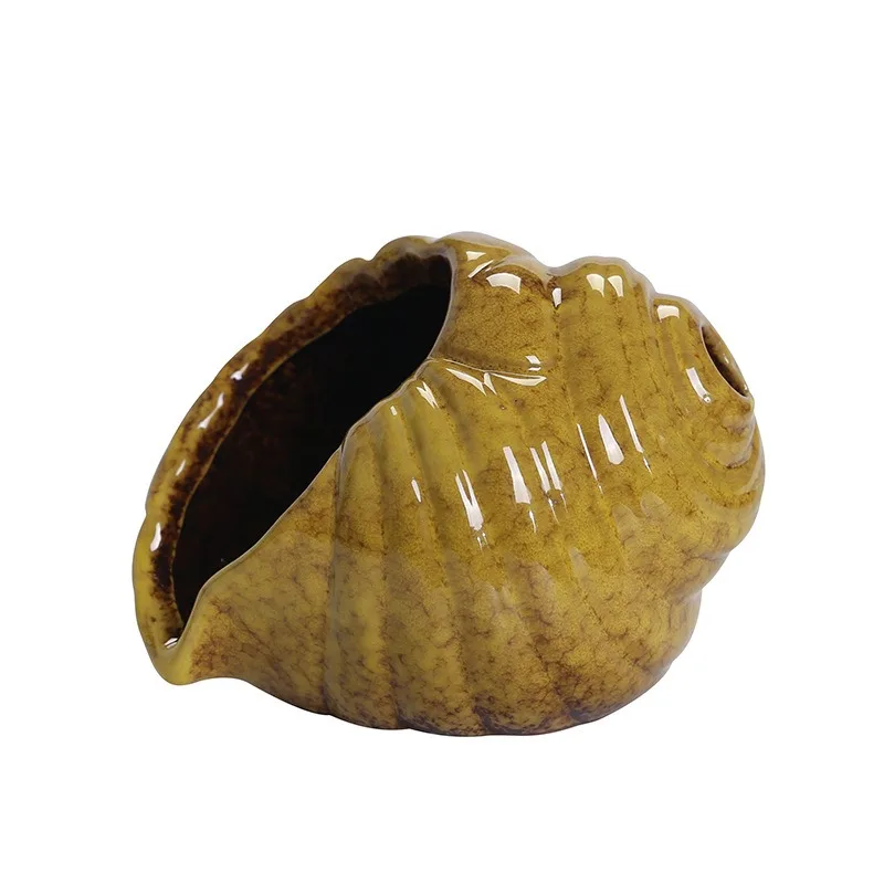 1 szt. Ceramiczna taca w kształcie muszli konchy na kadzidła, podstawka na palo santo do relaksacji, oczyszczania duchowego i dekoracji domu (bez kadzideł)