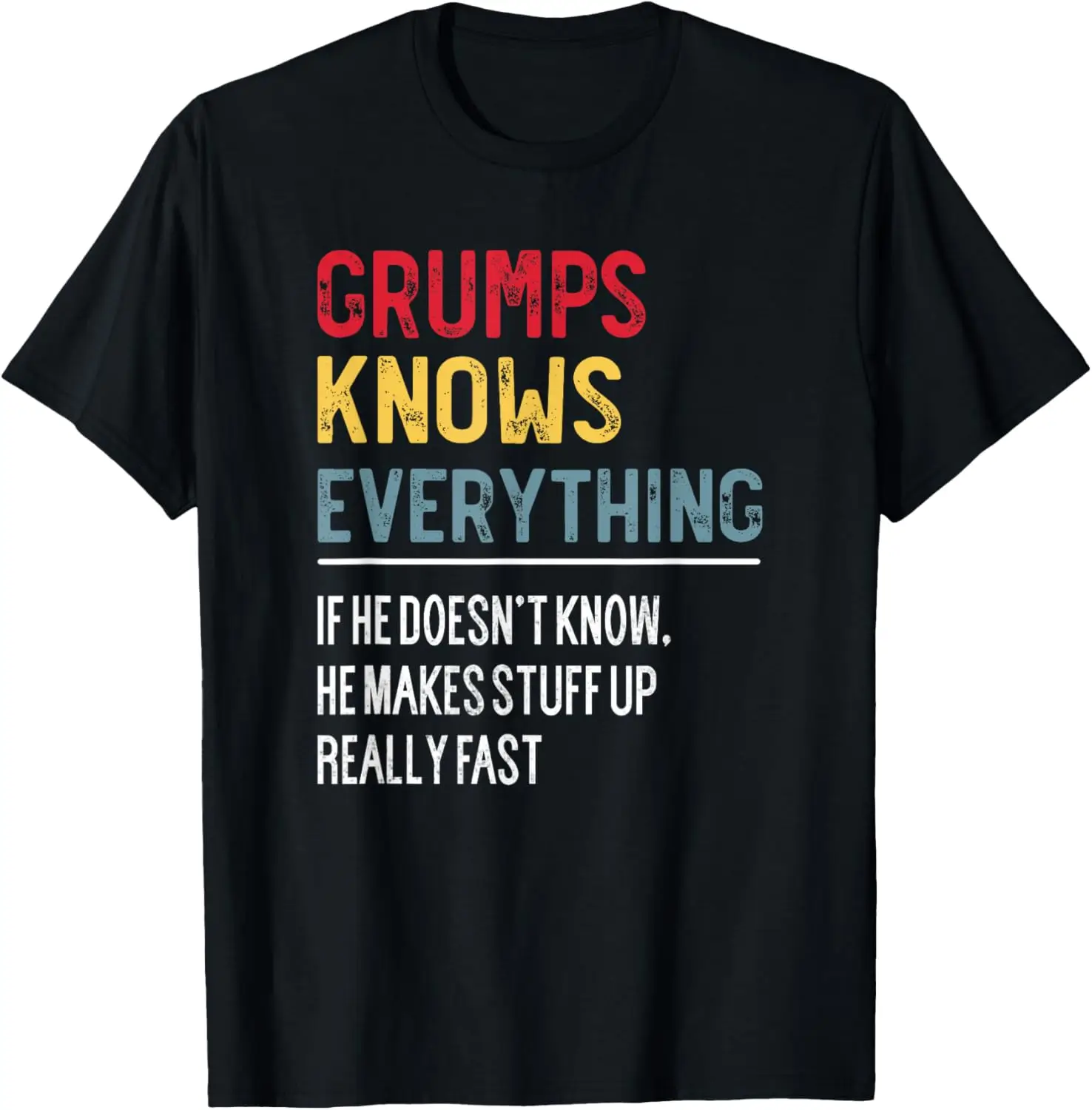 Funny Grumps Knows Everything Father's Day for Grandpa T-Shirt