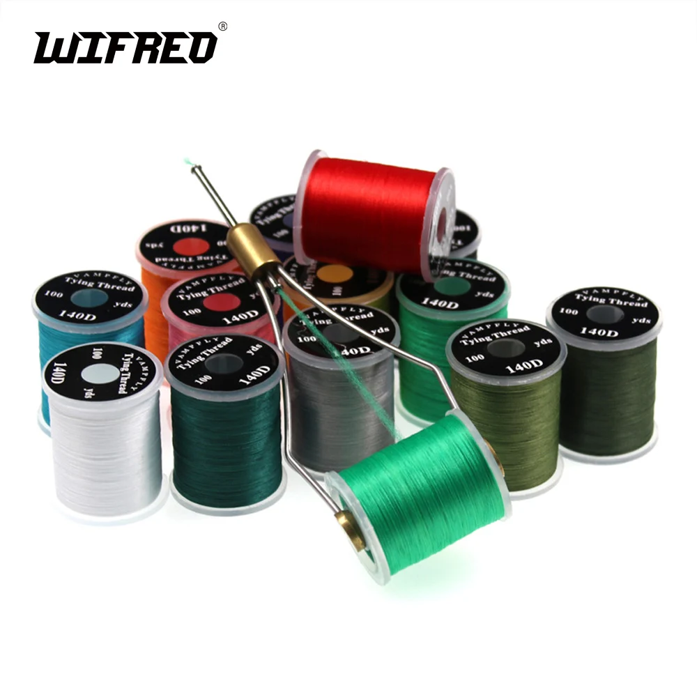 

Wifreo 2PCS 70D 140D Fly Tying Nylon Floss #6 ~ #22 Trout Bass Lure Flies Making Material Multiple Colors with Standard Bobbin