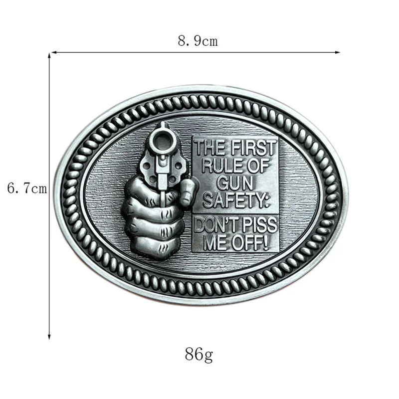 Zinc alloy pistol belt buckle for Western cowboy style
