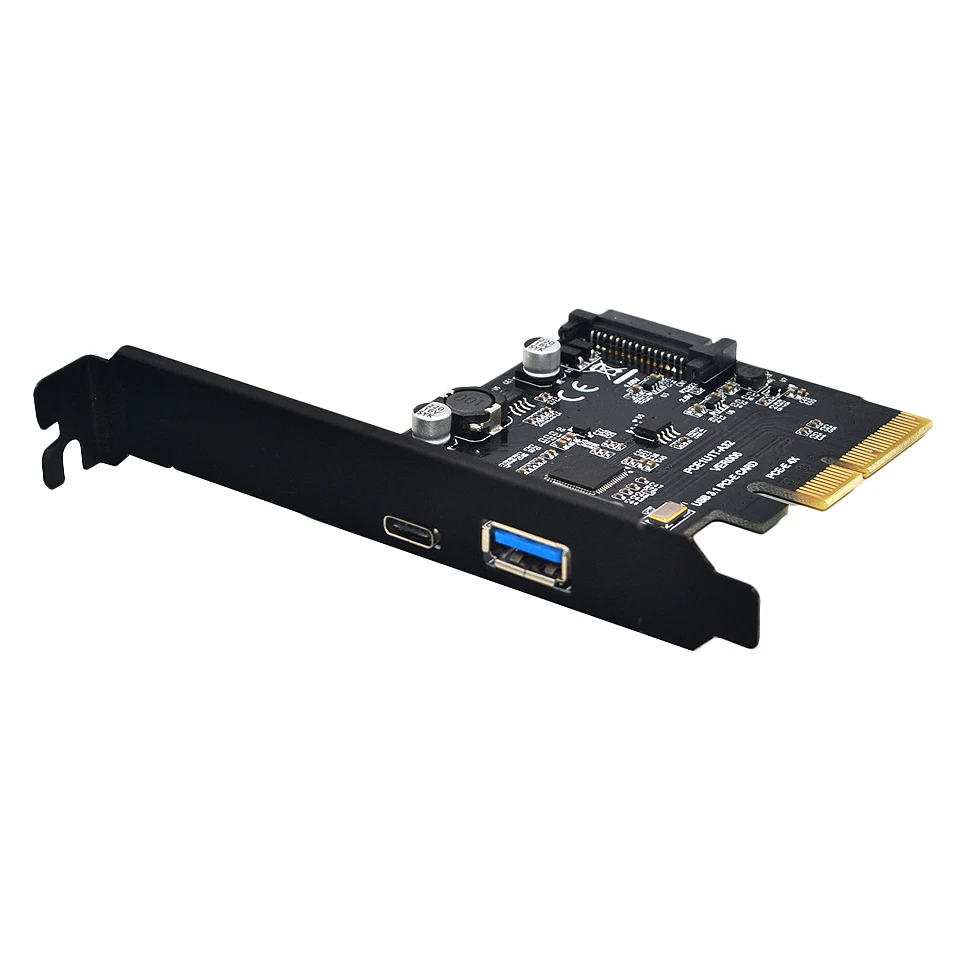 USB3.1 TYPE-C + TYPE-A Expansion Card ASMedia ASM3142 to 10Gbps