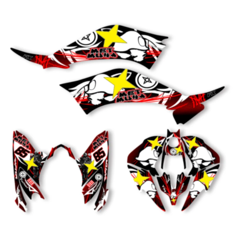 

DSMTECH Custom Motorcycle Graphics Enduro Decals Stickers Kits For YAMAHA RAPTOR 125-RAPTOR 250 001