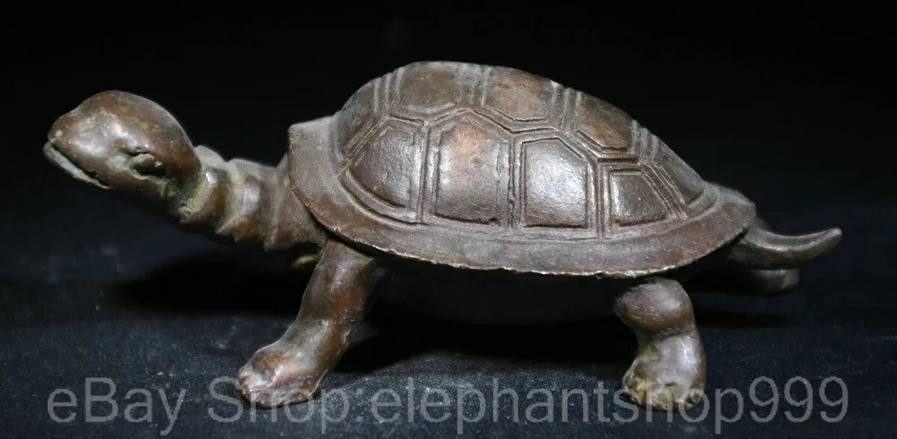 3,4-дюймовая винтажная китайская медная скульптура животного в стиле фэн-шуй долголетия черепахи-латунная скульптура животного 3,4-дюймовая винтажная китайская медная скульптура животного в стиле фэн-шуй долголетия черепахи-латунная скульптура животного