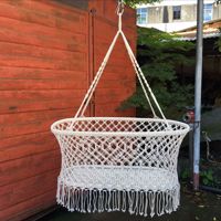 INS Nordic Style Newborn Cotton Rope Hammock Hanging Chair Indoor and Outdoor Woven Swing Baby Cradle Baby Bed Rocking