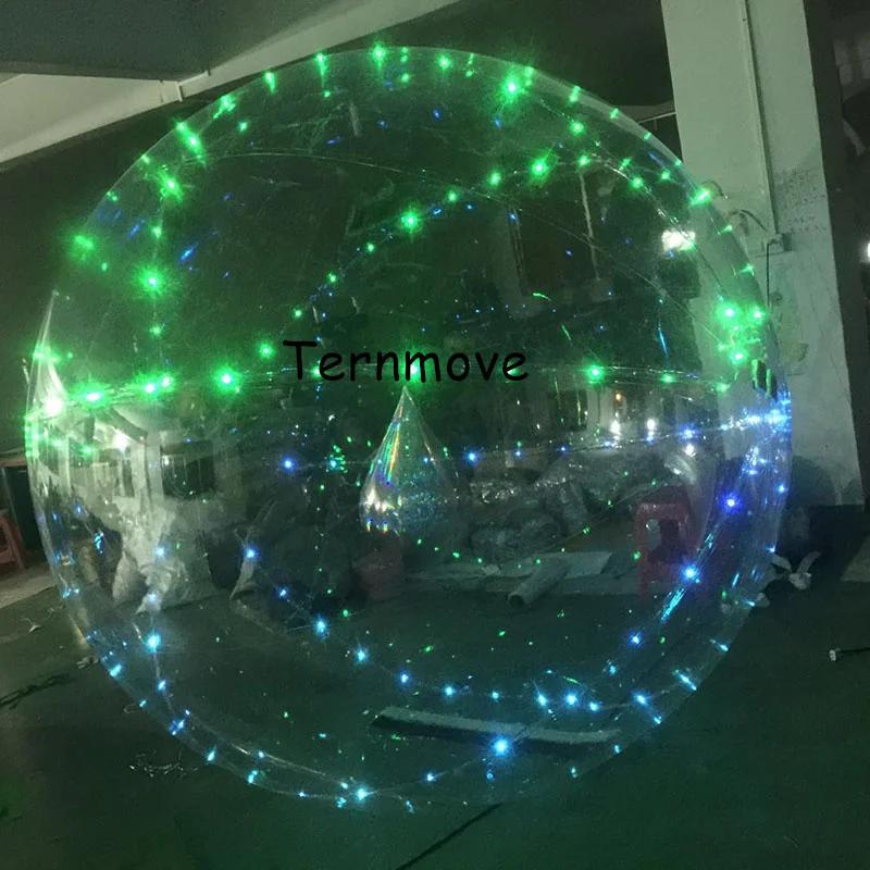 pvc led lighting Water walking ball water zorb ball globe Clear Bubble Inflatable Stage Dance Ball with colorful light