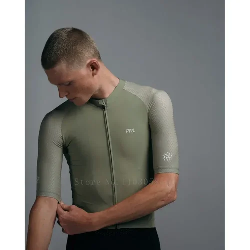 Imagen 2 del producto Sudadera de verano para ciclismo, conjunto de sudadera de manga corta para hombre, Jersey MTB, ropa de ciclismo para hombre, Maillot ciclismo UPF50 +