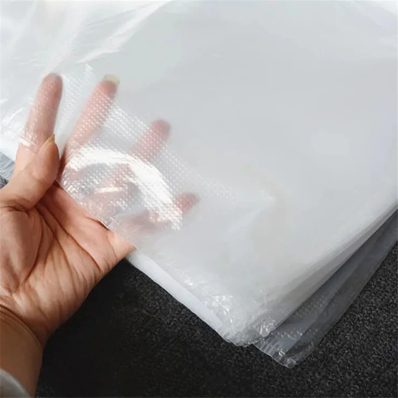 Transparent Large Size Hand Plastic Bag Household Clothes Quilt Dustproof Storage Bag Thickened White Moving Luggage Packing Bag