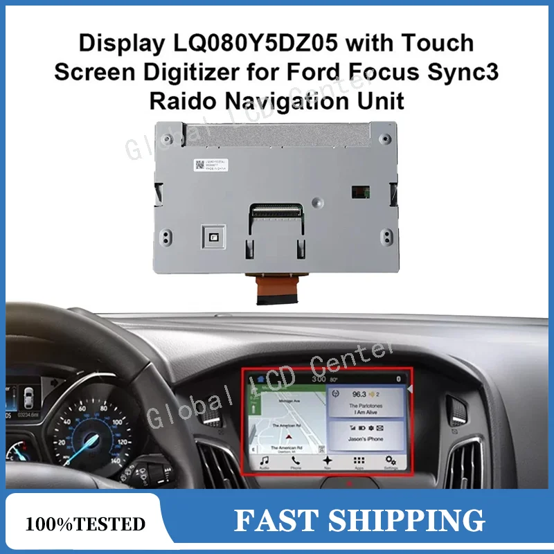 LQ080Y5DZ05 LQ080Y5DZ04 Original 8 Inch LCD With Touch Screen For Ford SYNC 3 2017-2022 car DVD GPS navigation LCD