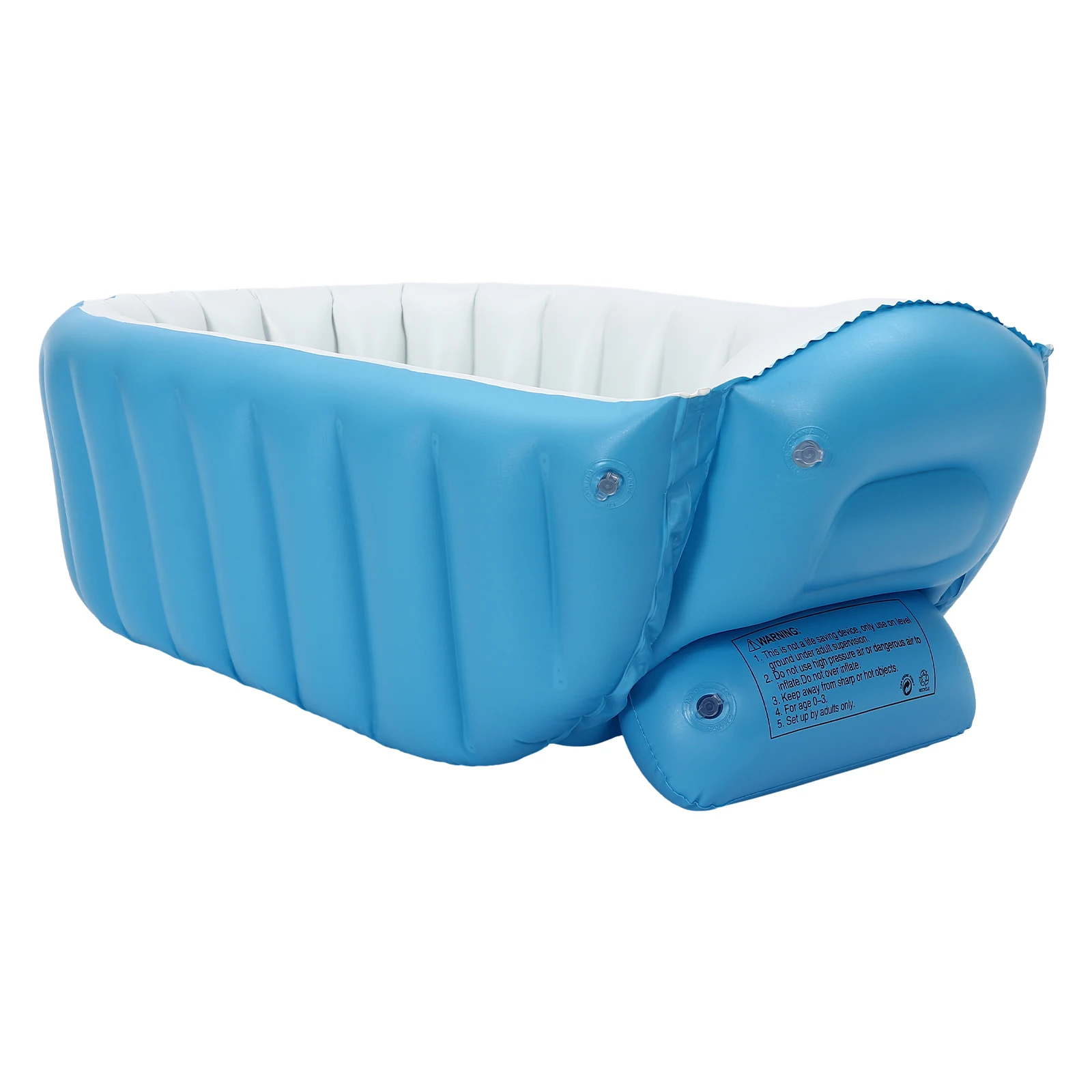 Bañera inflable para bebé, plegable, PVC, bomba de inflado y Kit de reparación