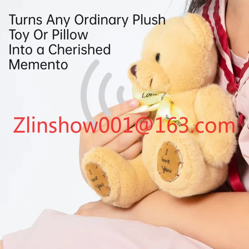 Heart-Shaped 30 Second Audio Recorder Plastic Consumer Electronics Device with Button Closure Plays Music & Stuffed Animal Gift