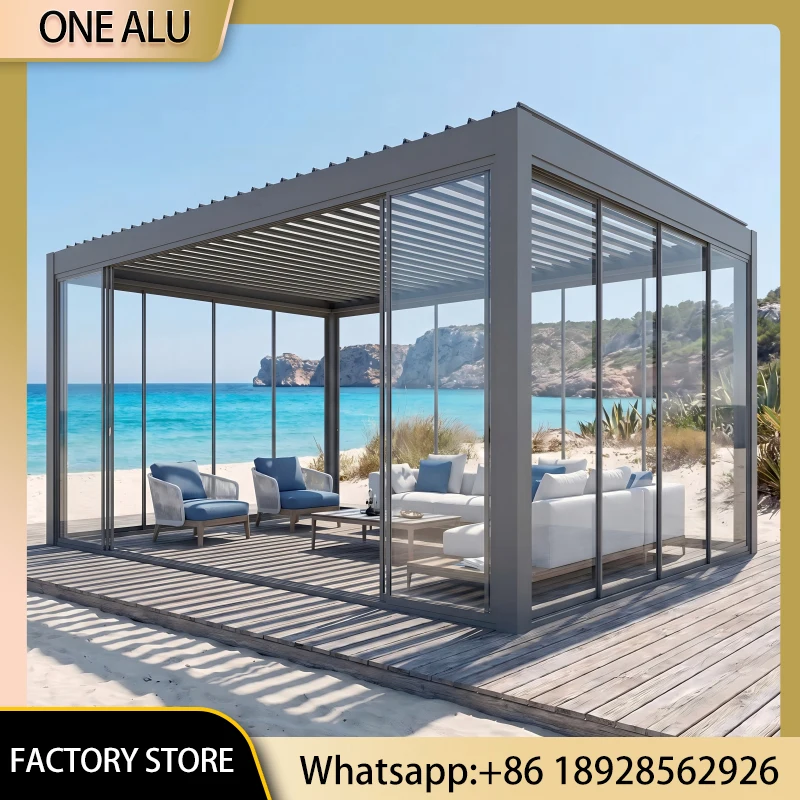 Custom Aluminum Glass Sunroom Outdoor Garden Greenhouse with Ventilation System