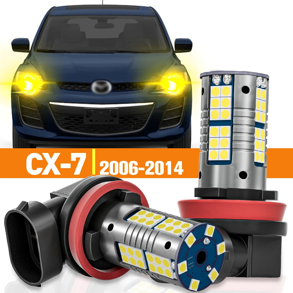 2pcs LED Fog Light For Mazda CX-7 CX 7 CX7 ER 2006 2007 2008 2009 2010 2011 2012 2013 2014 Accessories Canbus Lamp