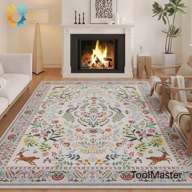 

【2026】Bohemian European Carpet, Anti-slip Floor Mat For The Living Room, Machine-washable Decorative Soft And Easy To Clean Rug