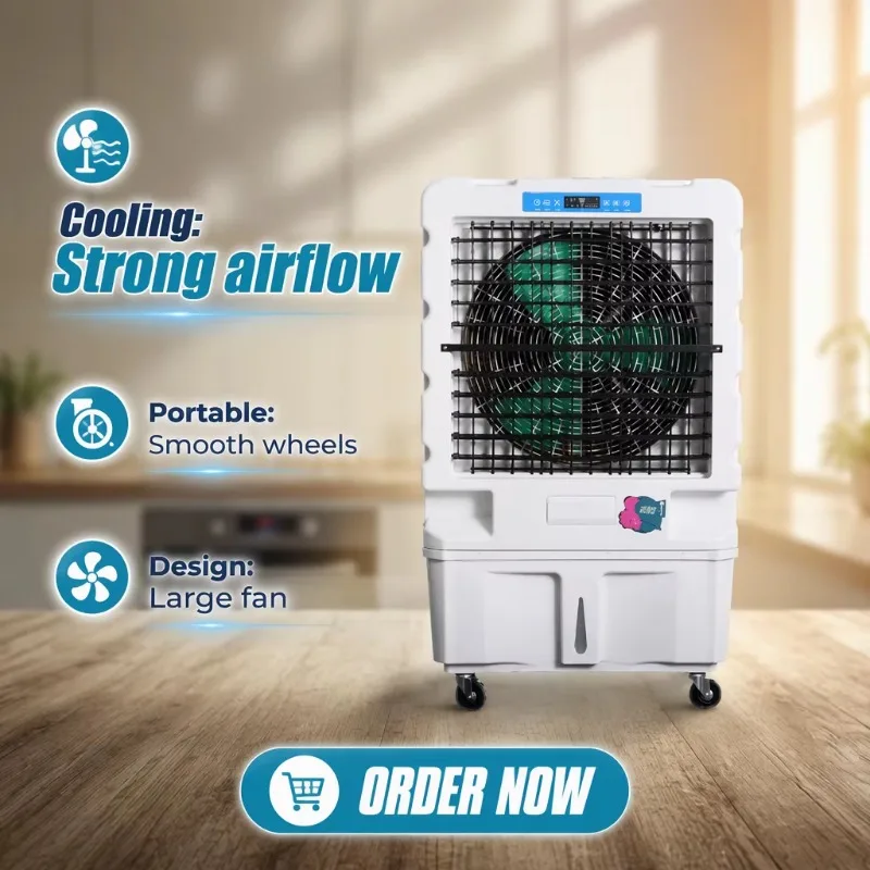 Airo New Mobile Evaporative Industrial Air Cooler 3 Speeds Construction for Outdoor Use Garage Factory Workshop Restaurant