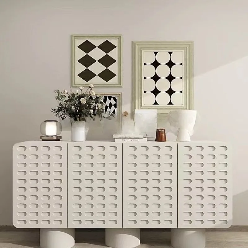 wabi-sabi wind solid wood dining side cabinet living room tea cabinet B & B Nordic multi-functional locker storage cabinet