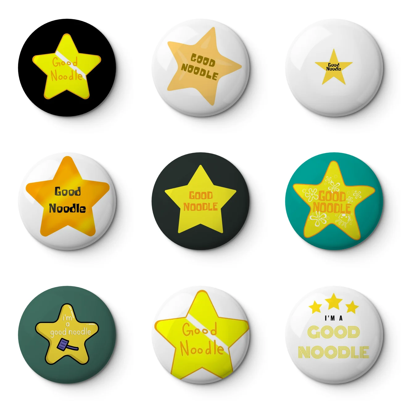 1 Big Good Noodle Award Star Spongebob Soft Button Pin Customizable Metal Decor Women Jewelry Gift Cute Funny Hat Lover Lapel Pi