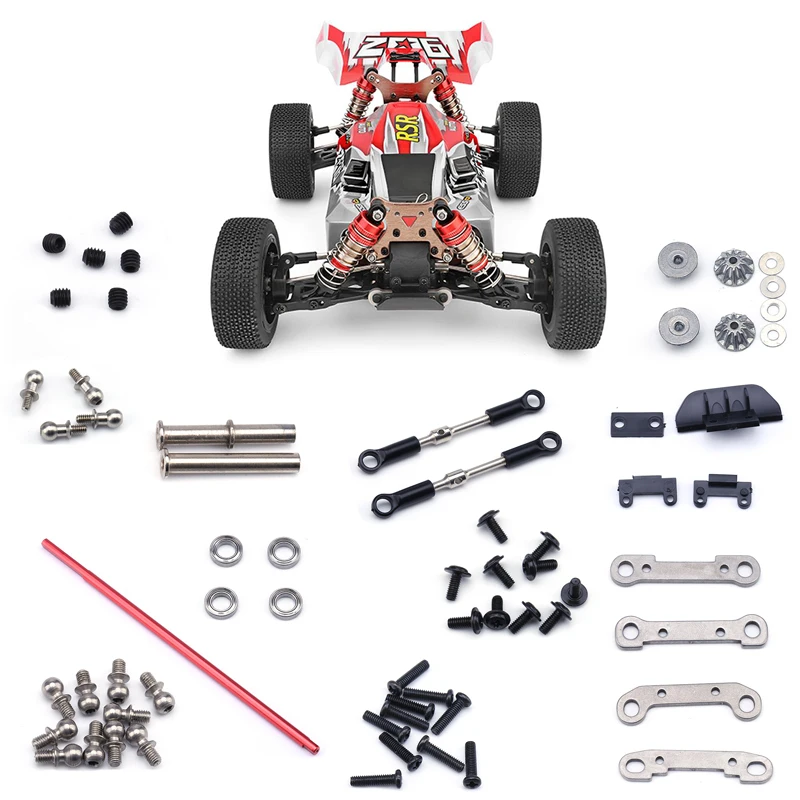 

WLtoys 144001 Запасные части для радиоуправляемых автомобилей 4WD Металлический поворотный рычаг Усиление шариковых винтов Подшипник Центральная ось трансмиссии Двигатель 1/14