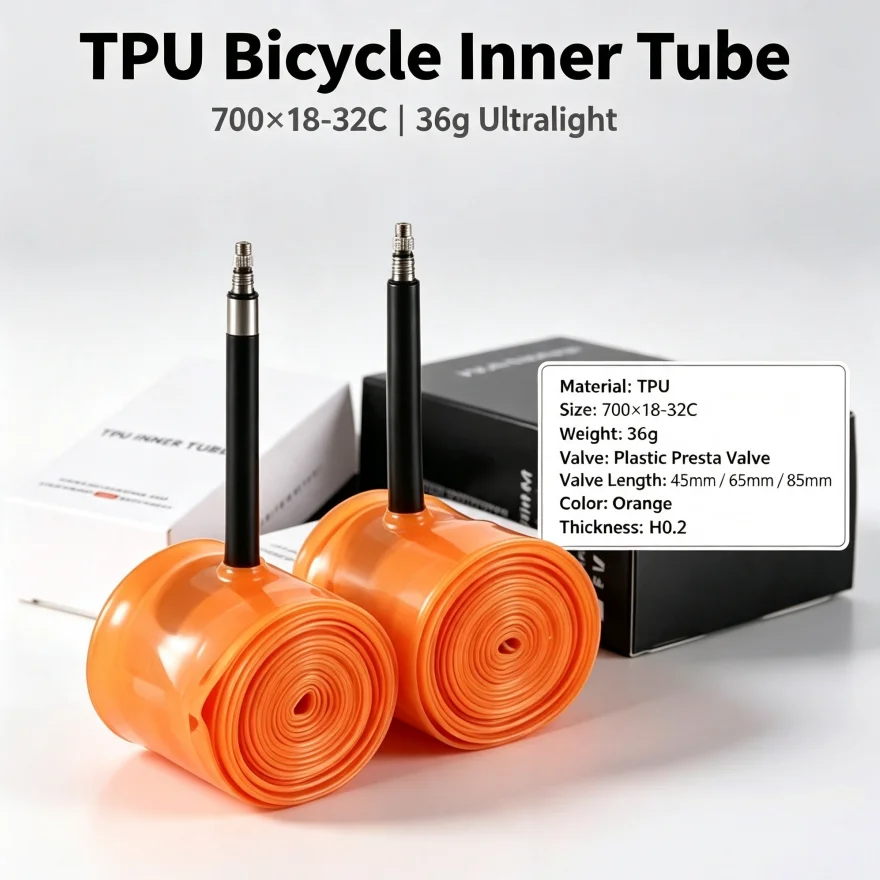 10+1 Bonus Ultralight TPU Inner Tube 700x18-32C Road Cycling Tube Multi Pack Value Deal 10+1 Free Road Bike Tubes