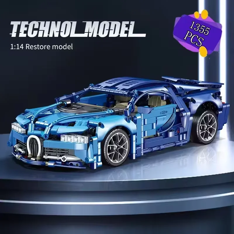 Stad Technische Mechanische Blokken Racing Bouwsteen 1300 + PCS Racewagen Set Kinderen STEM Educatief Speelgoed Snelheid Sportwagen Modellen