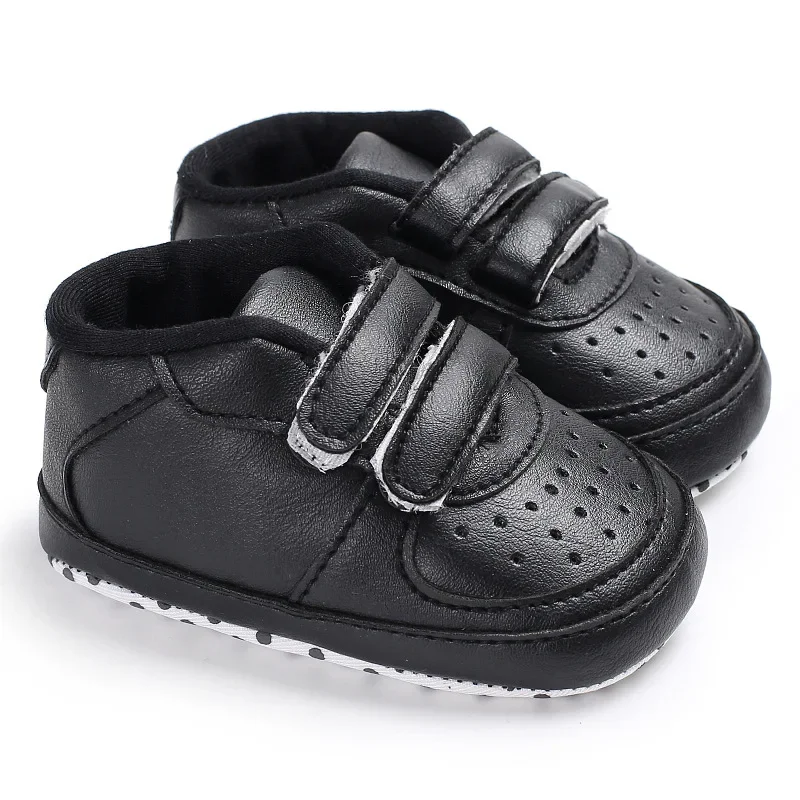 

pring and Autumn 0-1 Year Old baby Sneakers Girls White Black Non-slip Casual Shoes Toddler Hook Breathable Sneakers