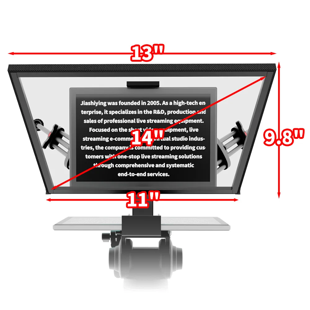 YXTCQ Teleprompter Portable aluminum alloy Prompter for Tablets DSLR Laptop Camera Phone Live Streaming Video Recording Prompte