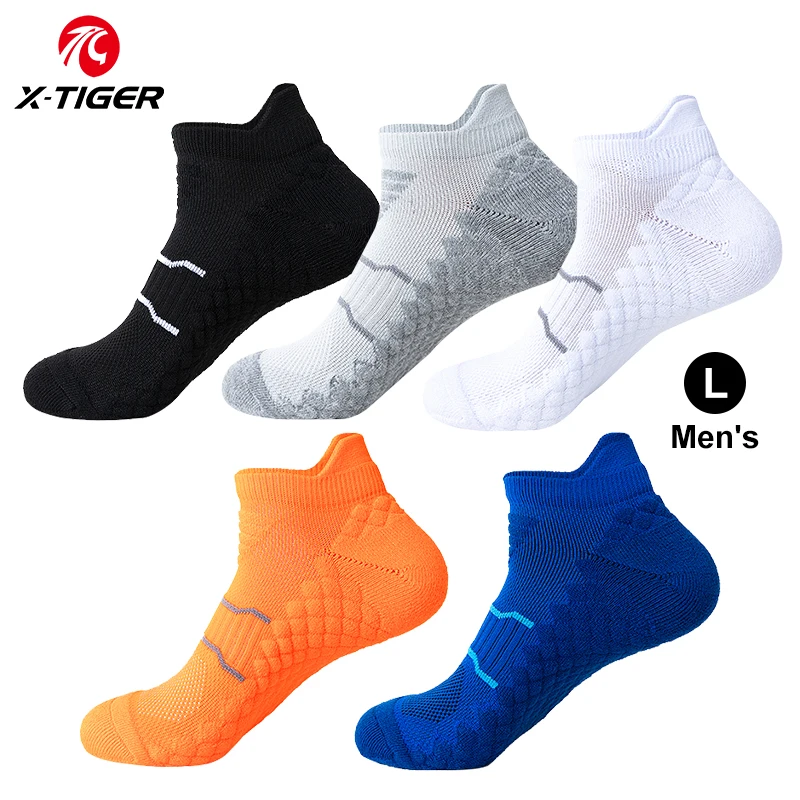 X-TIGER Sports Ankle Socks Men Sock Slippers Granular Mesh Ventilating Comfort Breathable Casual Athletic Cycling Socks