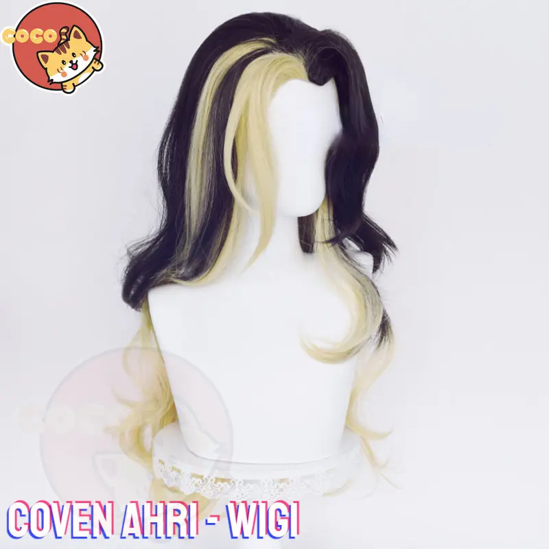 CoCos Game LOL Coven Ahri Cosplay Wig Game Cos LOL Coven Ahri Cosplay Dyeing Gradient Wigs