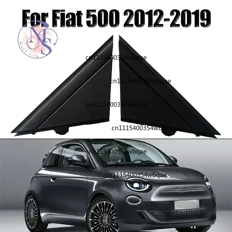 ZOCI-FOR-Matte Black LH RH Door Mirror Flag Cover Moldings 1SJ85KX7AA For 500 2012-2019 Auto Mirror Trim Replacement Parts