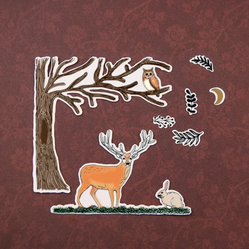 Cute Christmas Deer Stamps Rubber Transparent Silicone Seal DIY Scrapbook Journal Photo Album Decoration Crafts Stencil Reusable