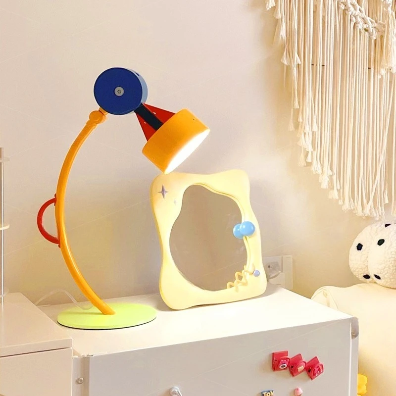 

Geometric bedroom table lamp modern simple children's room colorful personalized creative decoration