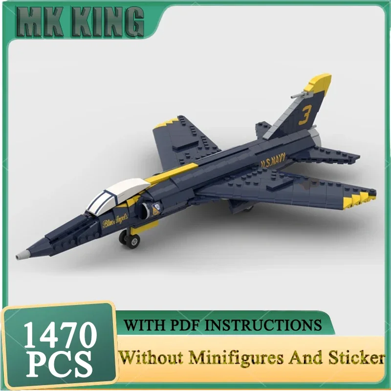 เครื่องบินรุ่น Moc อาคารอิฐ 1:35 Scale F-11 Tiger Fighter รุ่นเทคโนโลยี Modular Blocks Construstion ของเล่นประกอบของขวัญ