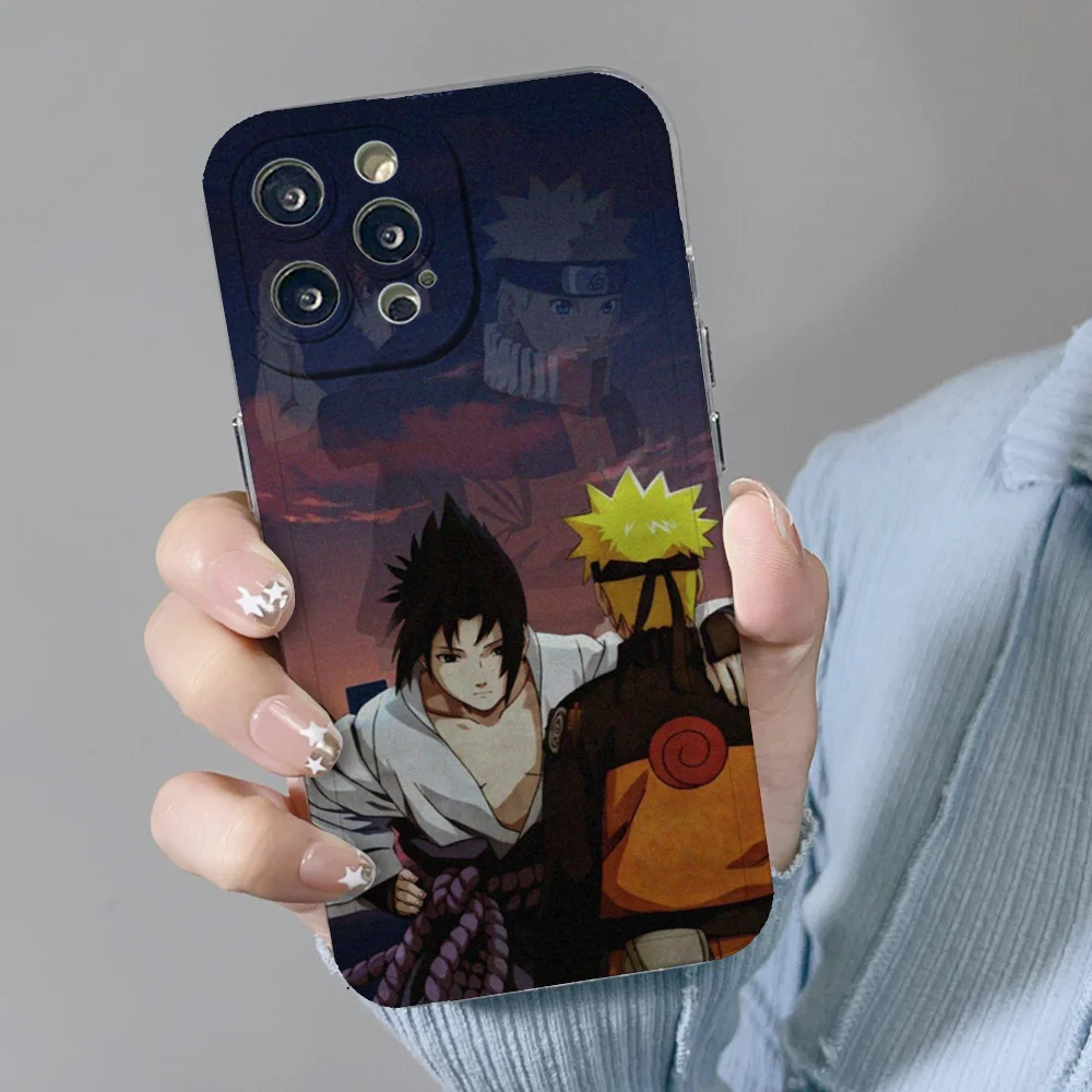 Custodia per telefono Naruto e Sasuke Boruto per IPhone 11 12 13 14 15 Plus Pro Max Anger Eyes Cover morbida in silicone trasparente