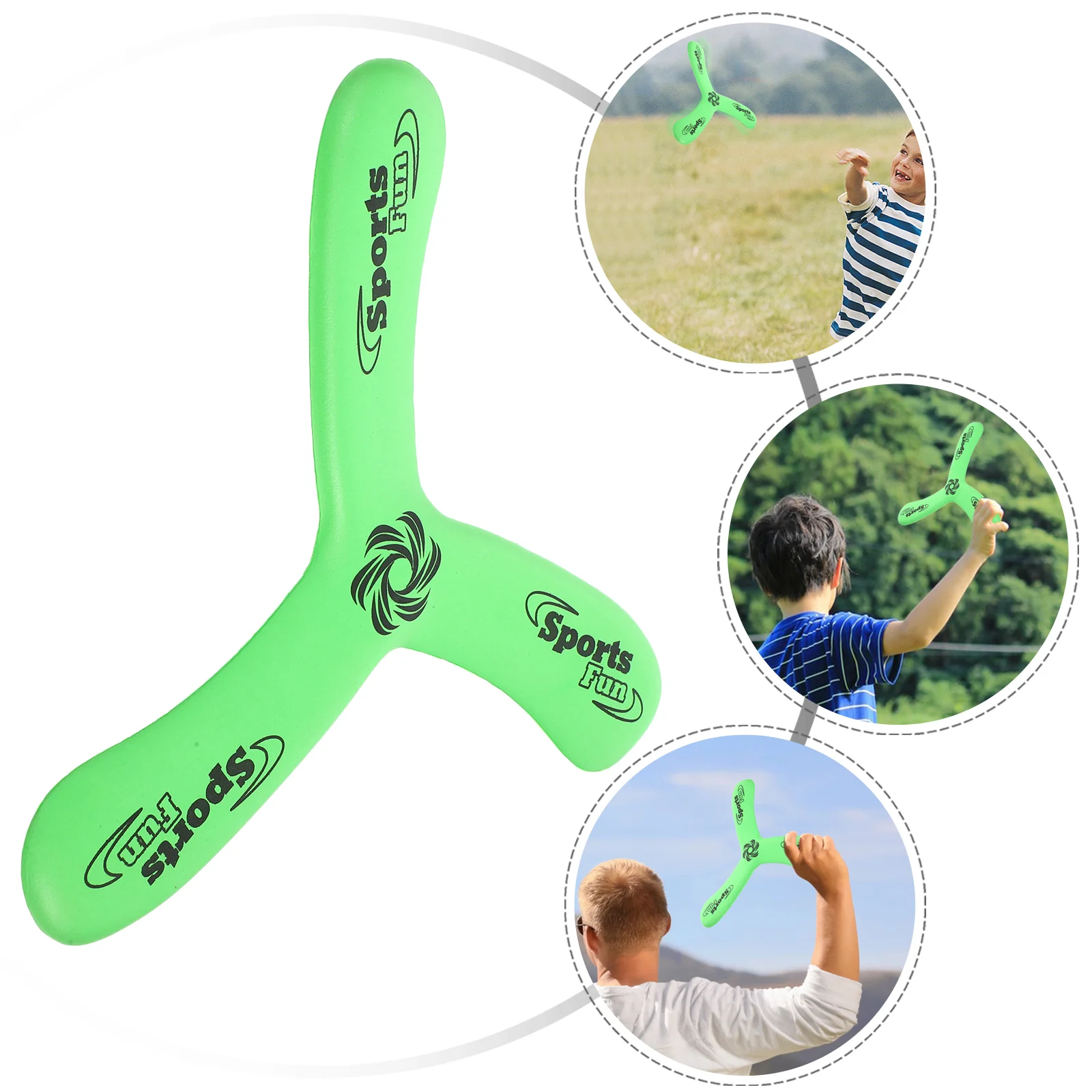 Juguetes para niños Divertidos lanzar y atrapar para deportes volar al aire libre Boomerangs Vuelo