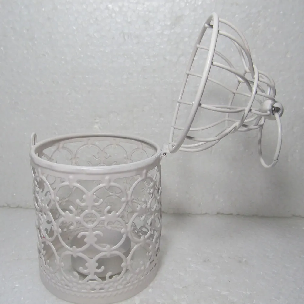 

3 Pcs Birdcage Holder Home Iron Decor Holders Vintage Wrought Candlesticks