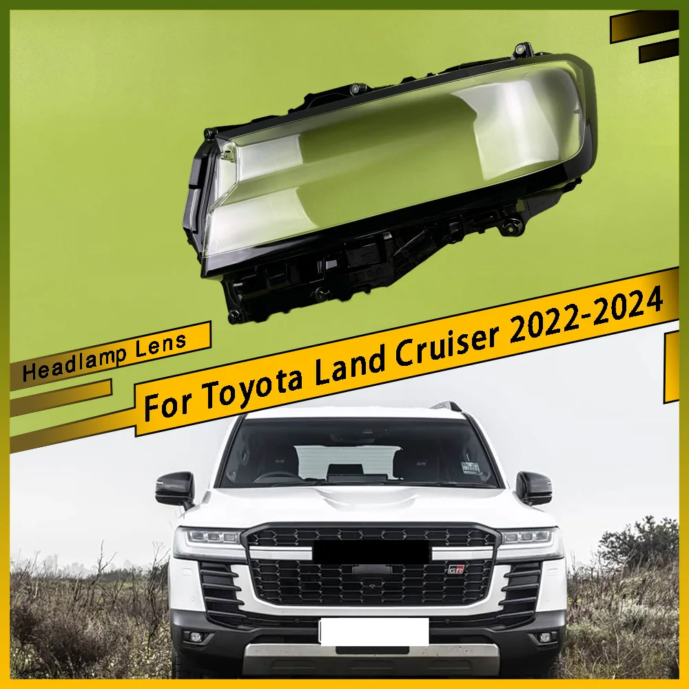 

For Toyota Land Cruiser 2022 2023 2024 Front Headlight Cover Car Lampshade Lamp Shade Front Headlight Cover Glass Lens Shell